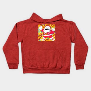 Pop Art Santa: A Colorful and Cheerful Christmas Illustration Kids Hoodie